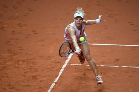 Tennis: Kerber nach Regenunterbrechung in Rom in Runde zwei Tennis: Kerber nach Regenunterbrechung in Rom in Runde zwei