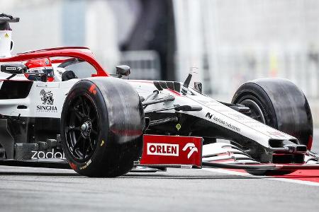Alfa Romeo - 18 Zoll - Reifentest - Pirelli - Radkappe - Barcelona - 2021