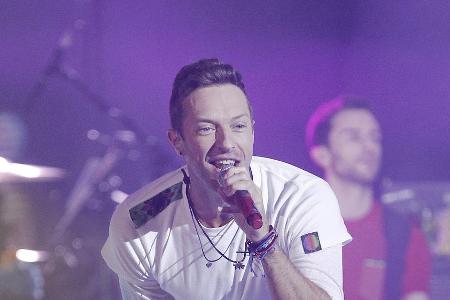 Coldplay-Frontmann Chris Martin gibt auf der Bühne alles. Coldplay-Frontmann Chris Martin gibt auf der Bühne alles.