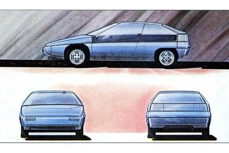 Zeichnung Mazda MX-81 Aria von Giorgio Giugiaro
