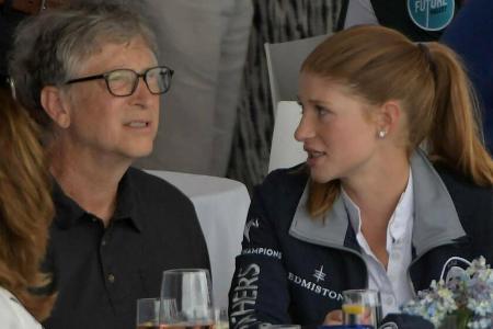 Jennifer Gates mit ihrem Vater Bill Gates bei einem Reitturnier im April 2019. Jennifer Gates mit ihrem Vater Bill Gates bei einem Reitturnier im April 2019.