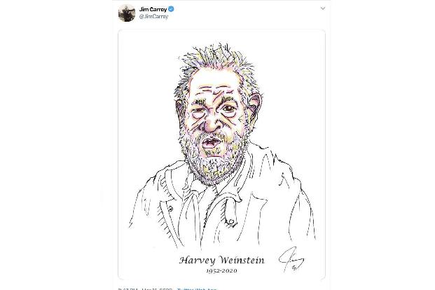 Jim Carrey lud eine Karikatur auf Social Media hoch, die er selbst von dem Verurteilten angefertigt hatte. Darunter schrieb ...