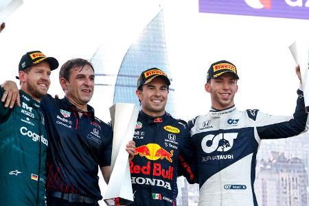 Vettel - Perez - Gasly - GP Aserbaidschan 2021 - Baku - Rennen Vettel - Perez - Gasly - GP Aserbaidschan 2021 - Baku - Rennen