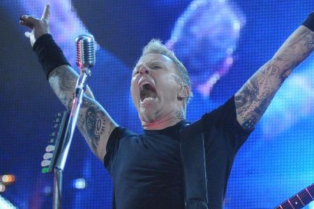 James Hetfield von Metallica während eines Auftritts in Rio James Hetfield von Metallica während eines Auftritts in Rio