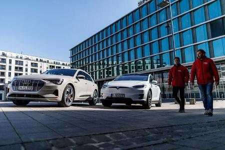 Vergleichstest, Audi e-tron, Tesla Model X, ams0819 Vergleichstest, Audi e-tron, Tesla Model X, ams0819