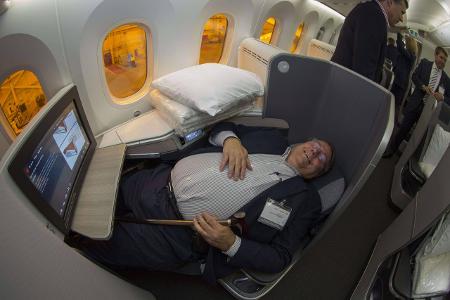 eine Foto aus der Business-Class - nicht gerade originell