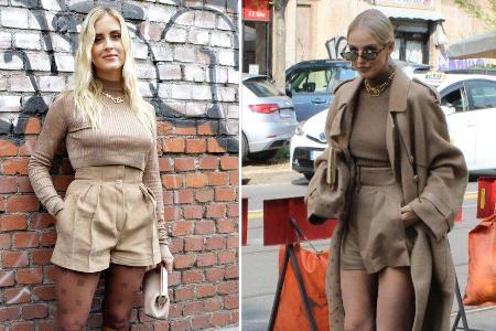 Valentina Ferragni und Leonie Hanne auf der Mailänder Fashion Week. Valentina Ferragni und Leonie Hanne auf der Mailänder Fashion Week.