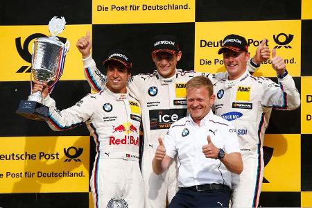 Wittmann - da Costa - Martin - BMW - Podest - DTM - Zandvoort - Samstag - 11.7.2015 Wittmann - da Costa - Martin - BMW - Podest - DTM - Zandvoort - Samstag - 11.7.2015