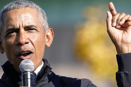 Barack Obama bei einem Auftritt in Michigan.