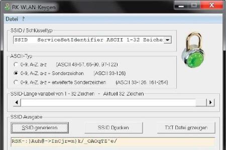 Mit RK-WLAN Keygen lassen sich auf Basis eines Zufallsgenerators Chiffrierschlüssel für alle gängigen Funknetzwerktypen erst...