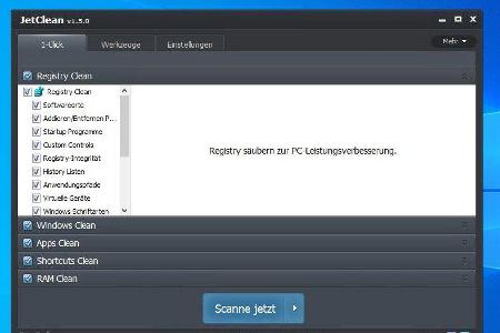 Reparieren der Registry und beschleunigen von Windows mit JetClean