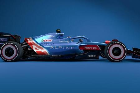 Alpine - F1-Auto 2022 - Team-Lackierung