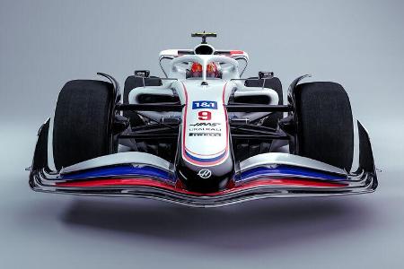 Haas - F1-Auto 2022 - Team-Lackierung