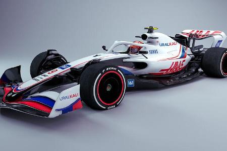 Haas - F1-Auto 2022 - Team-Lackierung