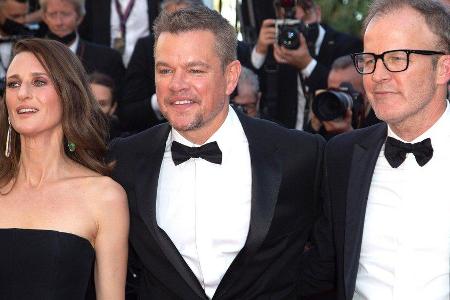 Camille Cottin, Matt Damon und Tom McCarthy (v.l.) in Cannes Camille Cottin, Matt Damon und Tom McCarthy (v.l.) in Cannes