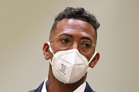 Jérôme Boateng vor dem Amtsgericht München am 9. September 2021. Jérôme Boateng vor dem Amtsgericht München am 9. September 2021.