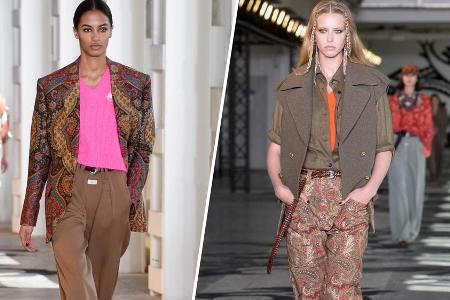 Hose mit Weitblick: Die Designer präsentierten auf der Mailänder Fashion Week Marlenehosen mit aufregenden Stylings Hose mit Weitblick: Die Designer präsentierten auf der Mailänder Fashion Week Marlenehosen mit aufregenden Stylings