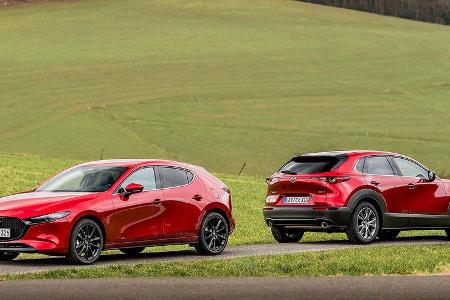Mazda 3 und CX-30 e-Skyactiv X Mazda 3 und CX-30 e-Skyactiv X