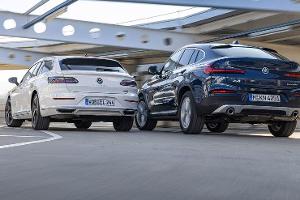 BMW X4 gegen VW Arteon Shooting Brake, ams 0321 Vergleichstest