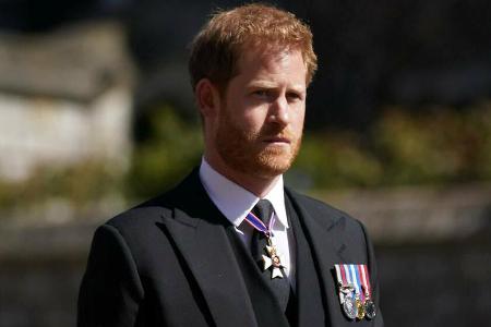Prinz Harry auf der Beerdigung seines Großvaters Prinz Philip. Prinz Harry auf der Beerdigung seines Großvaters Prinz Philip.