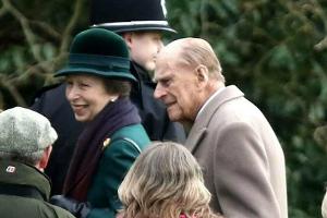 Prinzessin Anne und Prinz Philip im Dezember 2017 in Sandringham.