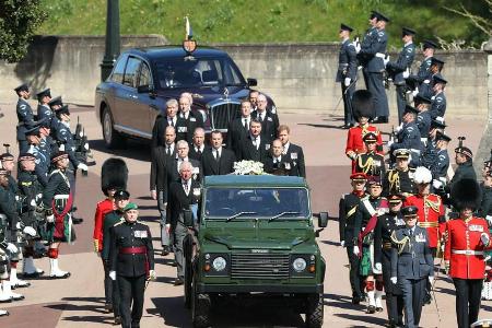 Die Prozession vor der Trauerfeier für Prinz Philip Die Prozession vor der Trauerfeier für Prinz Philip