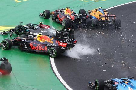 Perez - Bottas - Verstappen - Norris - GP Ungarn 2021 - Budapest - Rennen Perez - Bottas - Verstappen - Norris - GP Ungarn 2021 - Budapest - Rennen