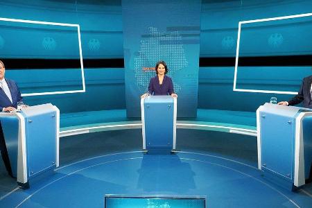 Armin Laschet, Annalena Baerbock und Olaf Scholz trafen sich am Sonntagabend zum TV-Triell. Armin Laschet, Annalena Baerbock und Olaf Scholz trafen sich am Sonntagabend zum TV-Triell.
