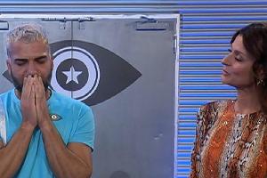 Rafi Rachek mit Moderatorin Marlene Lufen direkt nach seinem Aus bei "Promi Big Brother".