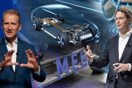 Herbert Diess Ola Källenius Collage Mercedes VW Jobverlust Elektromobilität Herbert Diess Ola Källenius Collage Mercedes VW Jobverlust Elektromobilität