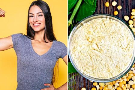 Erbsenprotein hilft dabei, den täglichen Eiweißbedarf zu decken. Erbsenprotein hilft dabei, den täglichen Eiweißbedarf zu decken.