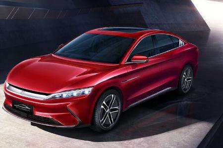 In Großserienautos (hier das Modell Han) hat erstmals der chinesische Hersteller BYD die günstige und sichere Zellchemie ein...
