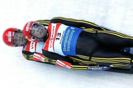 Rodeln: Eggert/Benecken stürzen - Wendl/Arlt siegen in Winterberg Rodeln: Eggert/Benecken stürzen - Wendl/Arlt siegen in Winterberg