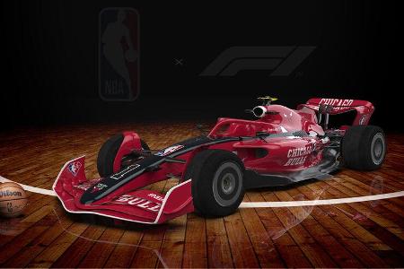F1-Auto 2022 - NBA-Lackierung - Chicago Bulls