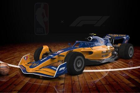 F1-Auto 2022 - NBA-Lackierung - Golden State Warriors