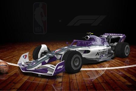 F1-Auto 2022 - NBA-Lackierung - Sacramento Kings