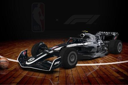 F1-Auto 2022 - NBA-Lackierung - Brooklyn Nets