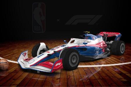 F1-Auto 2022 - NBA-Lackierung - Philadelphia 76ers