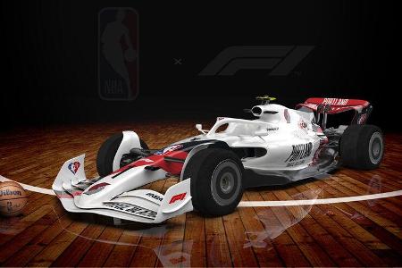 F1-Auto 2022 - NBA-Lackierung - Portland Trail Blazers
