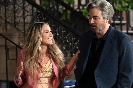Sarah Jessica Parker und Jon Tenney am Set von Sarah Jessica Parker und Jon Tenney am Set von