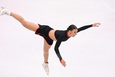 Eiskunstläuferin Nicole Schott Zehnte nach dem Kurzprogramm Eiskunstläuferin Nicole Schott Zehnte nach dem Kurzprogramm