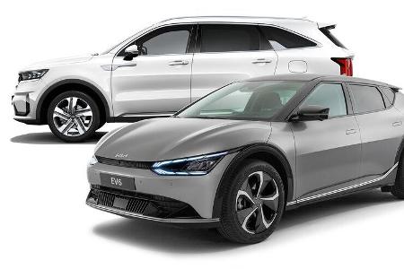 Kia Sorento EV6 Collage Aufmacher Scrollytelling ohne Logo