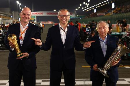 Gianni Infantino - Stefano Domenicali - Jean Todt - GP Katar 2021 - Rennen
