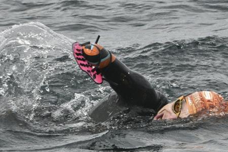 Amputierter Schwimmer Curin in Abenteuer gestartet Amputierter Schwimmer Curin in Abenteuer gestartet