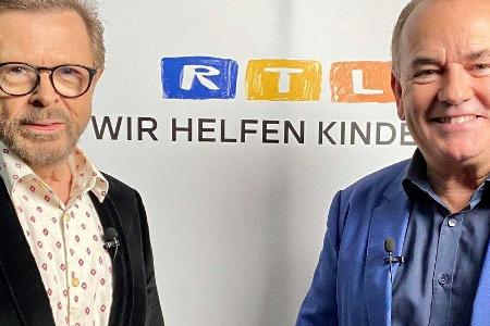ABBA-Sänger Björn Ulvaeus (li.) und RTL-Moderator Wolfram Kons. ABBA-Sänger Björn Ulvaeus (li.) und RTL-Moderator Wolfram Kons.