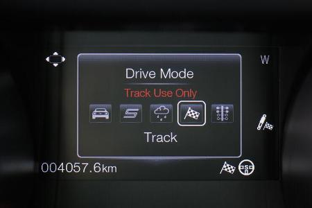 Shelby GT350 Mustang, Display, Fahreinstellung