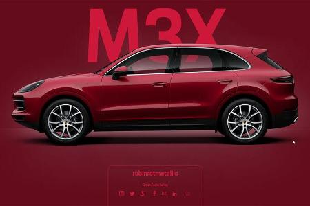 Porsche Cayenne M3X Rubinrotmetallic