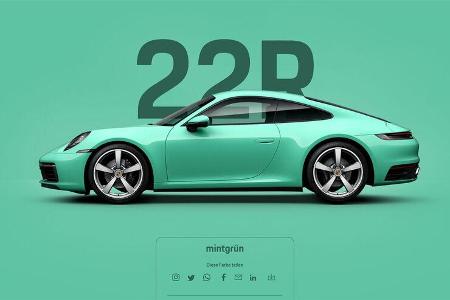 Porsche 911 992 mintgrün