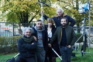 v.l.n.r.: Cüneyt Kaya, Kida Khodr Ramadan, Angélique Kommer, Detlev Buck und Quirin Berg beim Dreh zu "Greenlight - German G...