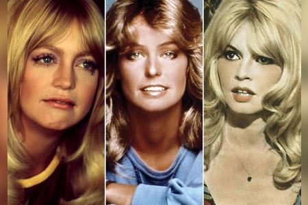 Goldie Hawn (l.), Farrah Fawcett (M.) und Brigitte Bardot machten den Waft Fringe zur Trendfrisur. Goldie Hawn (l.), Farrah Fawcett (M.) und Brigitte Bardot machten den Waft Fringe zur Trendfrisur.